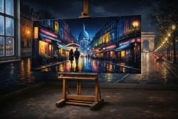 Œuvre d'art moderne Paris