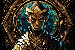 Œuvre d'art moderne Warriormonk