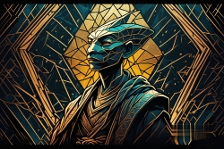 Œuvre d'art moderne Warriormonk