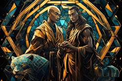 Œuvre d'art moderne Warriormonk