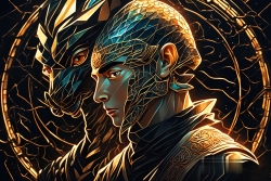 Œuvre d'art moderne Warriormonk