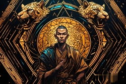 Œuvre d'art moderne Warriormonk