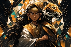 Œuvre d'art moderne Warriormonk