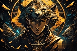 Œuvre d'art moderne Warriormonk