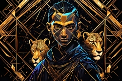 Œuvre d'art moderne Warriormonk